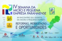 IV Semana Paranaense e XII Encontro Sul e Sudeste da Micro e Pequena Empresa - Programação dos Eventos